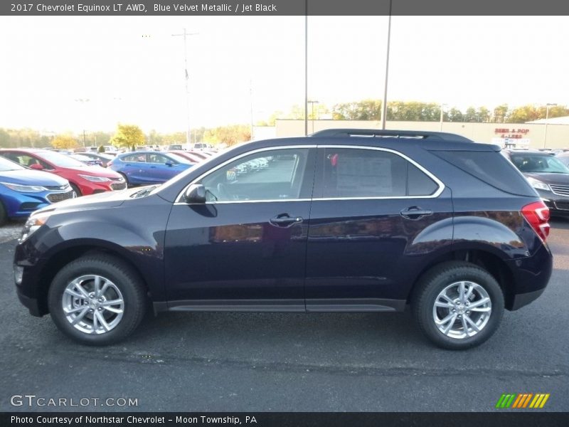 Blue Velvet Metallic / Jet Black 2017 Chevrolet Equinox LT AWD