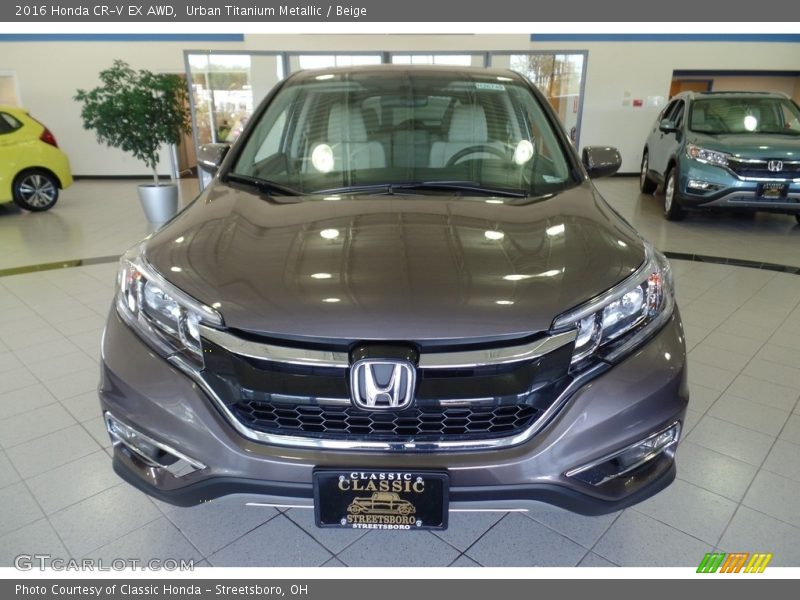 Urban Titanium Metallic / Beige 2016 Honda CR-V EX AWD