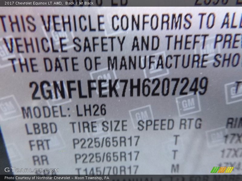 Black / Jet Black 2017 Chevrolet Equinox LT AWD