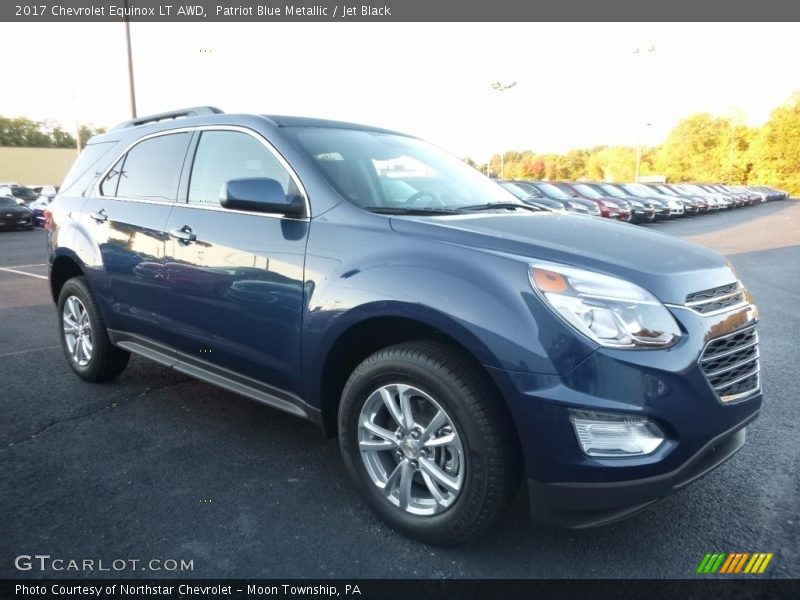 Patriot Blue Metallic / Jet Black 2017 Chevrolet Equinox LT AWD
