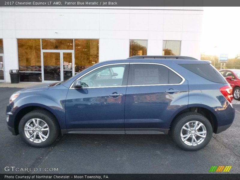 Patriot Blue Metallic / Jet Black 2017 Chevrolet Equinox LT AWD