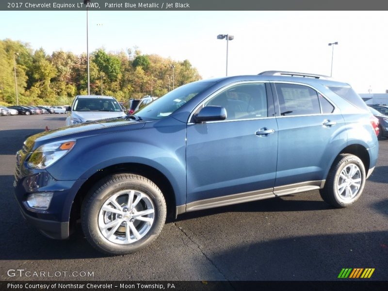 Patriot Blue Metallic / Jet Black 2017 Chevrolet Equinox LT AWD