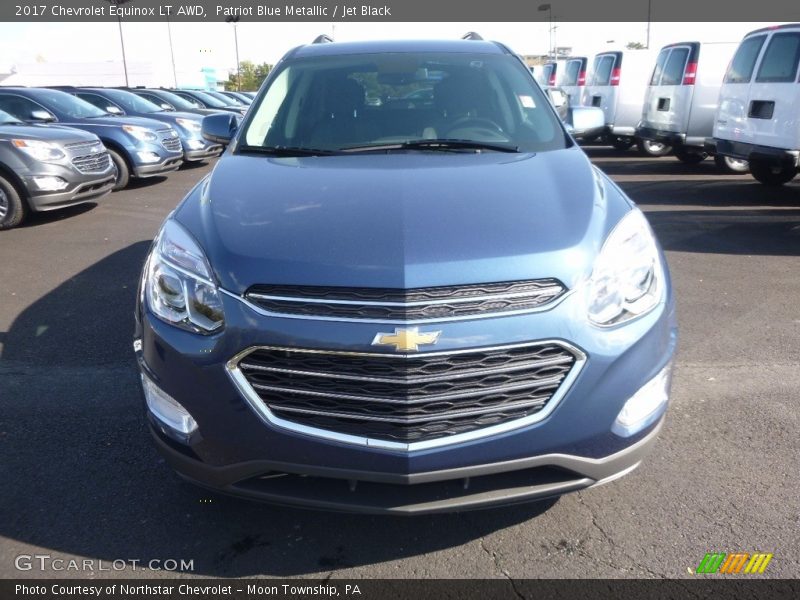 Patriot Blue Metallic / Jet Black 2017 Chevrolet Equinox LT AWD
