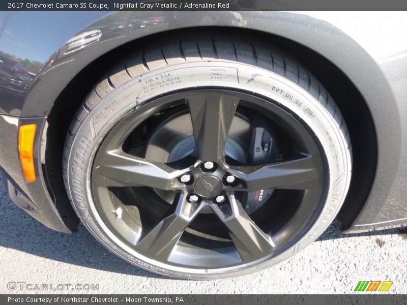 Nightfall Gray Metallic / Adrenaline Red 2017 Chevrolet Camaro SS Coupe