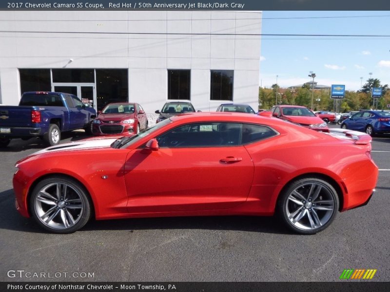 Red Hot / 50th Anniversary Jet Black/Dark Gray 2017 Chevrolet Camaro SS Coupe