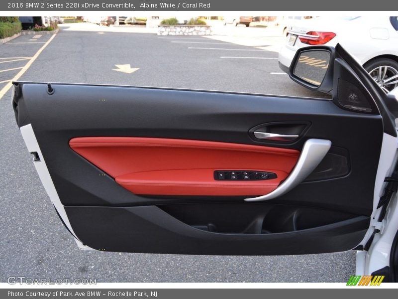 Alpine White / Coral Red 2016 BMW 2 Series 228i xDrive Convertible