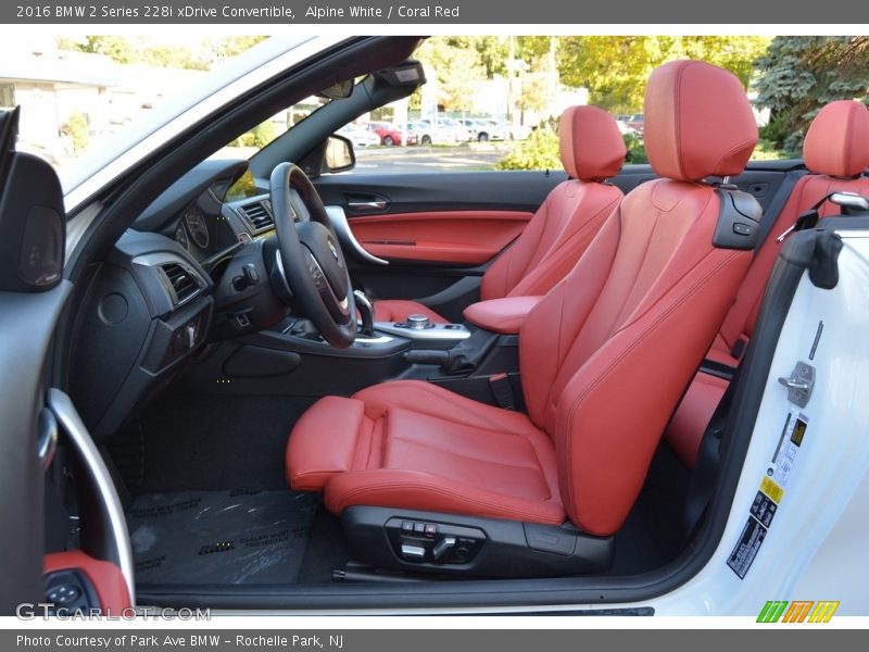 Alpine White / Coral Red 2016 BMW 2 Series 228i xDrive Convertible