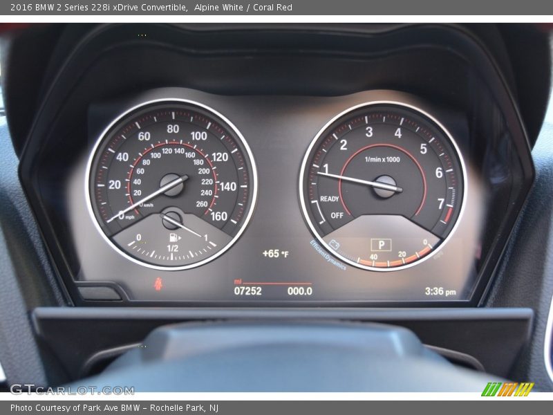 Alpine White / Coral Red 2016 BMW 2 Series 228i xDrive Convertible