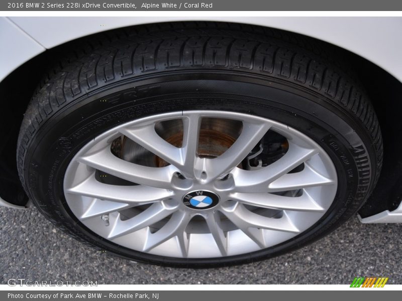 Alpine White / Coral Red 2016 BMW 2 Series 228i xDrive Convertible