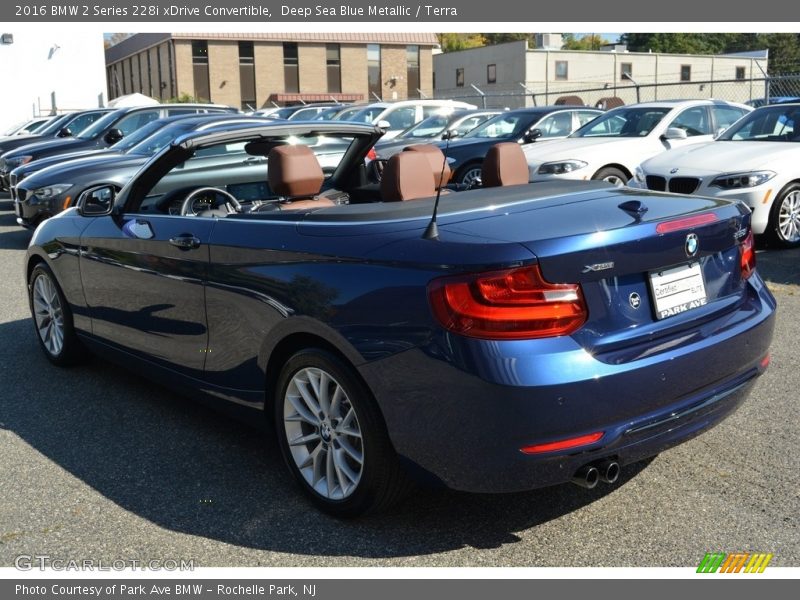 Deep Sea Blue Metallic / Terra 2016 BMW 2 Series 228i xDrive Convertible