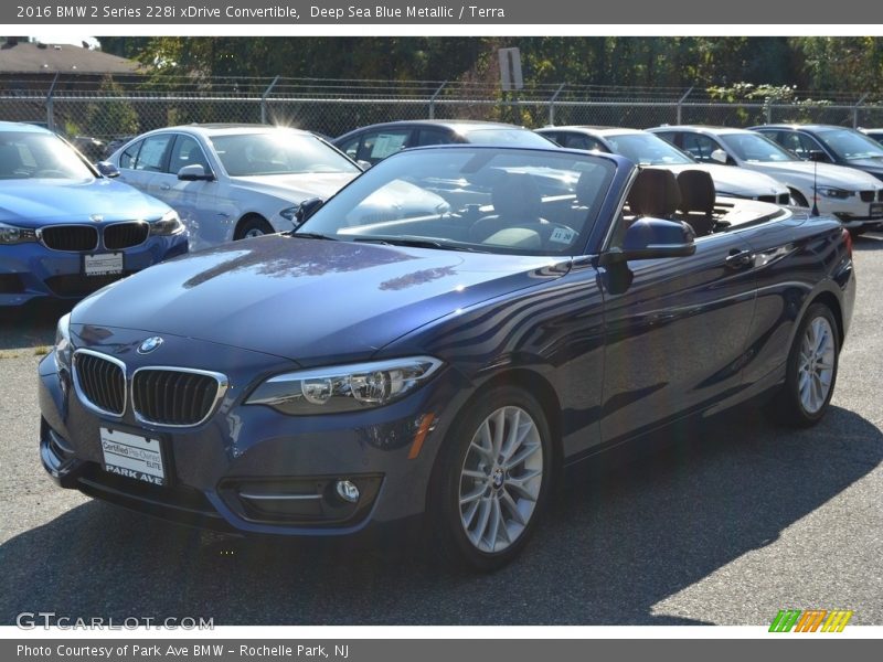 Deep Sea Blue Metallic / Terra 2016 BMW 2 Series 228i xDrive Convertible