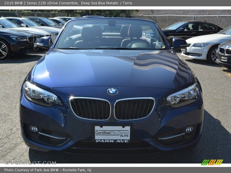 Deep Sea Blue Metallic / Terra 2016 BMW 2 Series 228i xDrive Convertible