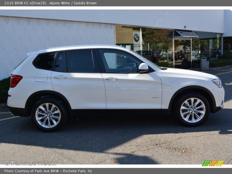 Alpine White / Saddle Brown 2016 BMW X3 xDrive28i