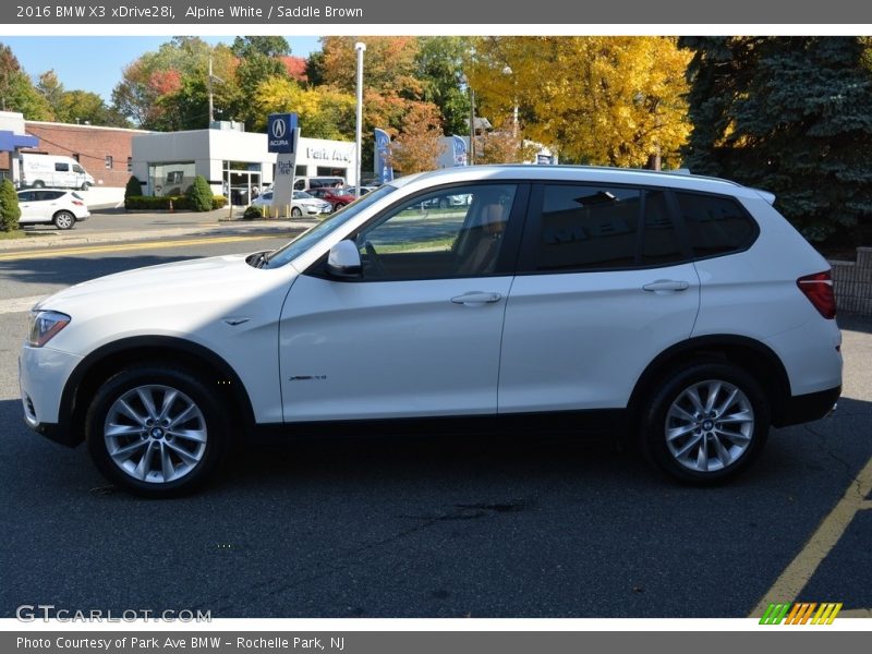 Alpine White / Saddle Brown 2016 BMW X3 xDrive28i