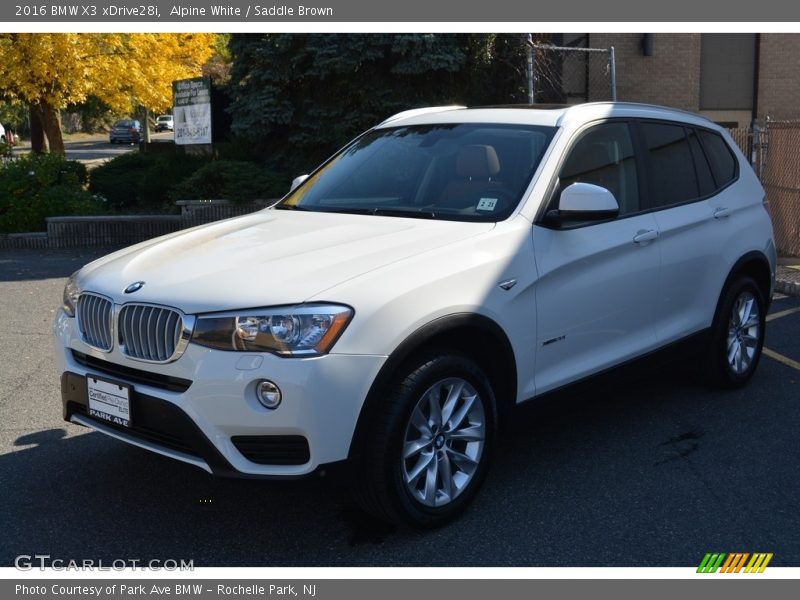 Alpine White / Saddle Brown 2016 BMW X3 xDrive28i