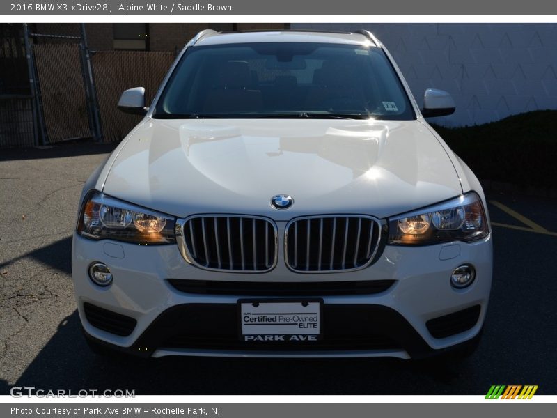 Alpine White / Saddle Brown 2016 BMW X3 xDrive28i