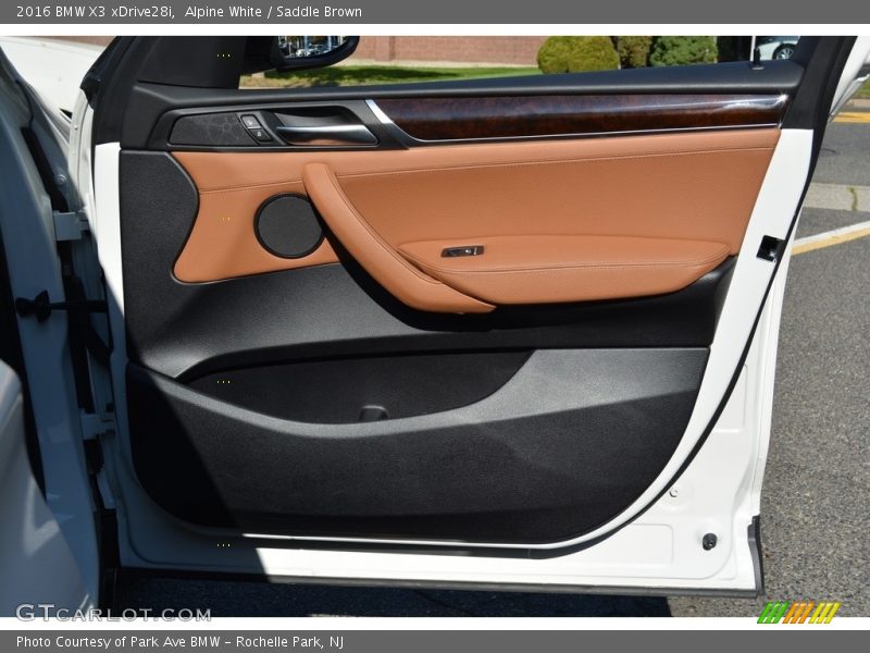 Alpine White / Saddle Brown 2016 BMW X3 xDrive28i