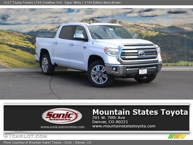 Super White / 1794 Edition Black/Brown 2017 Toyota Tundra 1794 CrewMax 4x4