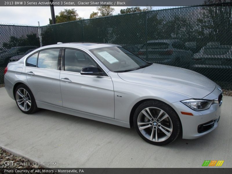 Glacier Silver Metallic / Black 2013 BMW 3 Series ActiveHybrid 3 Sedan