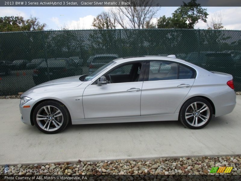 Glacier Silver Metallic / Black 2013 BMW 3 Series ActiveHybrid 3 Sedan