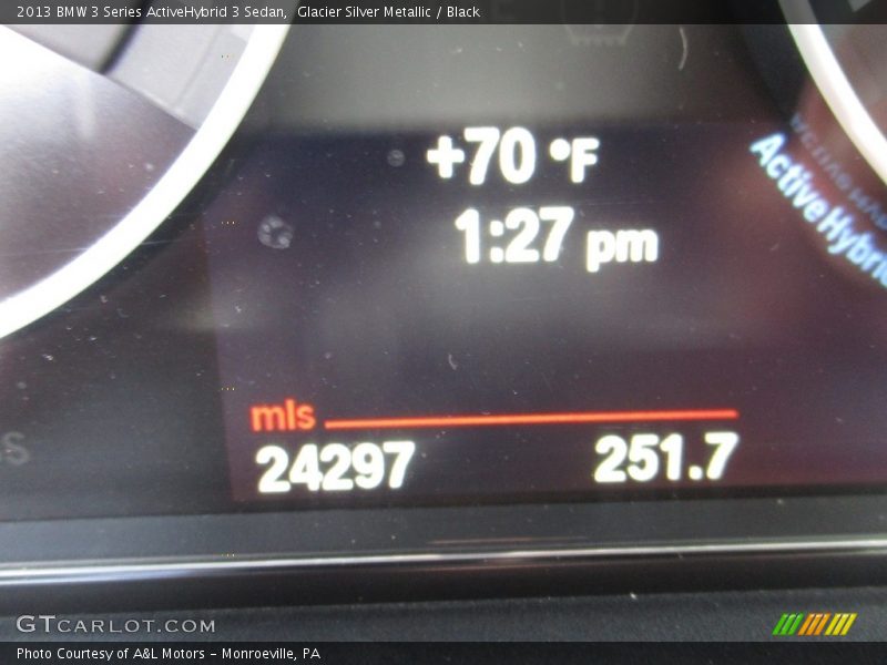 Glacier Silver Metallic / Black 2013 BMW 3 Series ActiveHybrid 3 Sedan