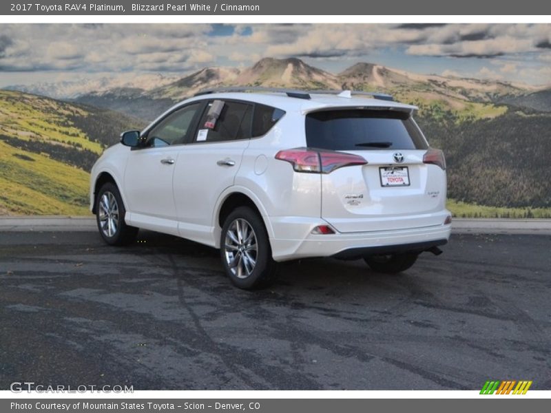 Blizzard Pearl White / Cinnamon 2017 Toyota RAV4 Platinum