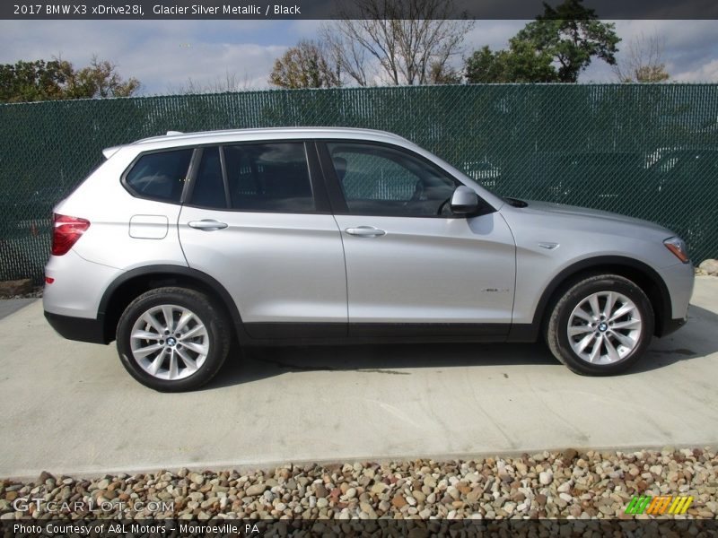 Glacier Silver Metallic / Black 2017 BMW X3 xDrive28i