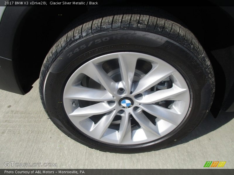 Glacier Silver Metallic / Black 2017 BMW X3 xDrive28i