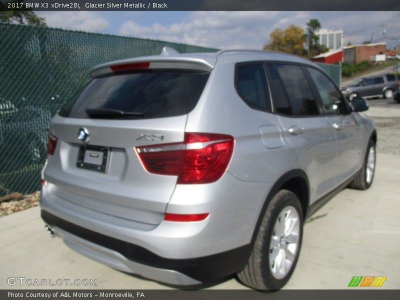Glacier Silver Metallic / Black 2017 BMW X3 xDrive28i