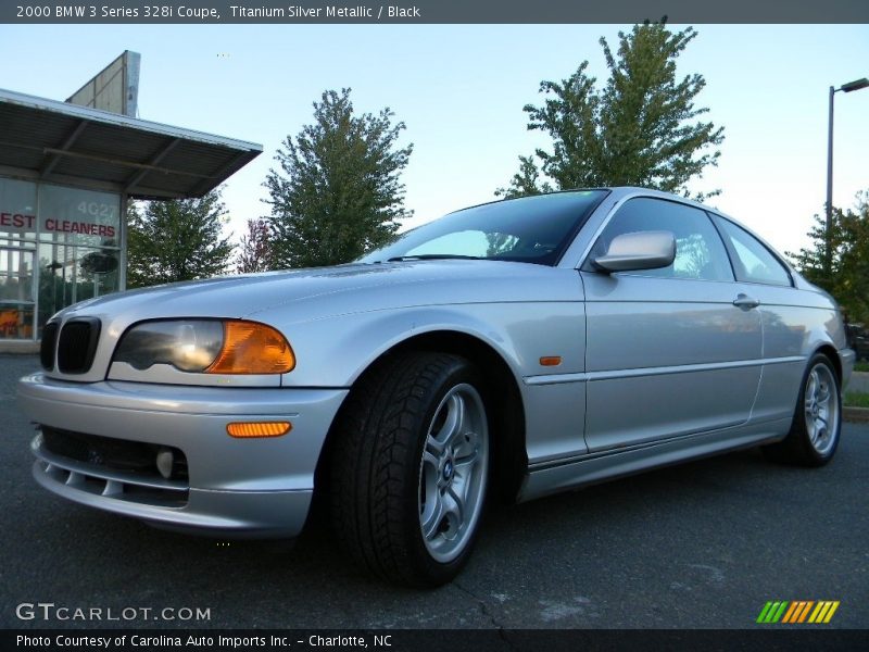 Titanium Silver Metallic / Black 2000 BMW 3 Series 328i Coupe