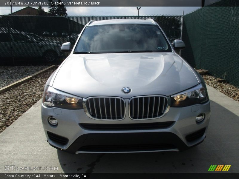 Glacier Silver Metallic / Black 2017 BMW X3 xDrive28i
