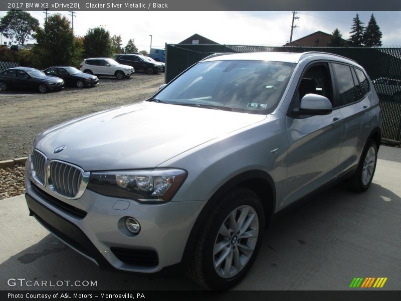 Glacier Silver Metallic / Black 2017 BMW X3 xDrive28i