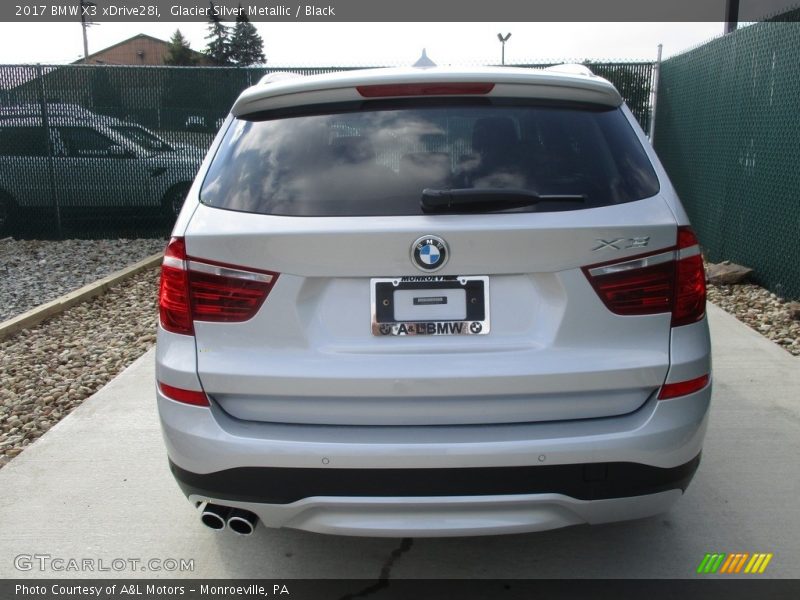 Glacier Silver Metallic / Black 2017 BMW X3 xDrive28i