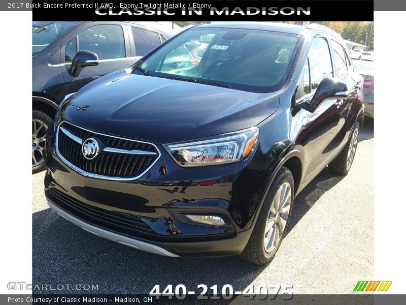 Ebony Twilight Metallic / Ebony 2017 Buick Encore Preferred II AWD