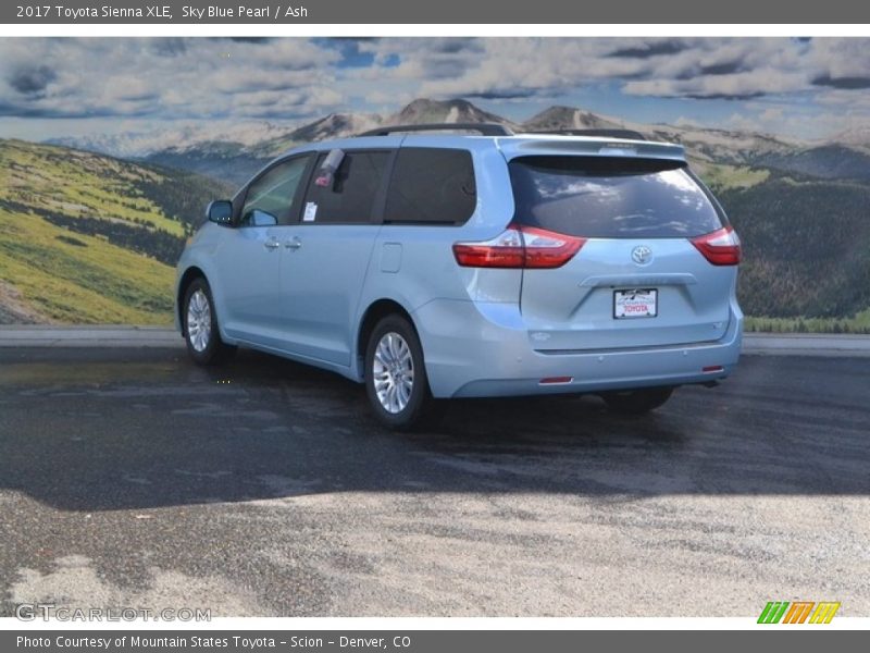 Sky Blue Pearl / Ash 2017 Toyota Sienna XLE