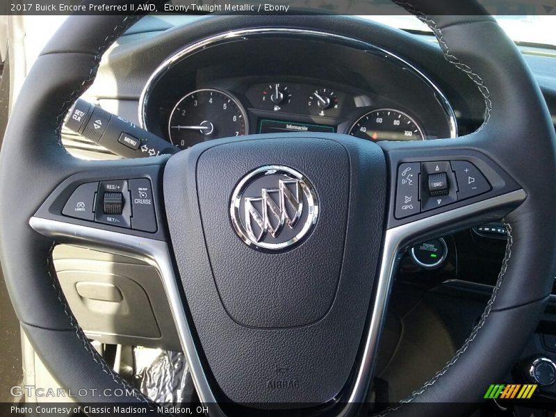 Ebony Twilight Metallic / Ebony 2017 Buick Encore Preferred II AWD