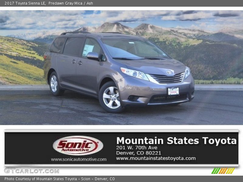 Predawn Gray Mica / Ash 2017 Toyota Sienna LE