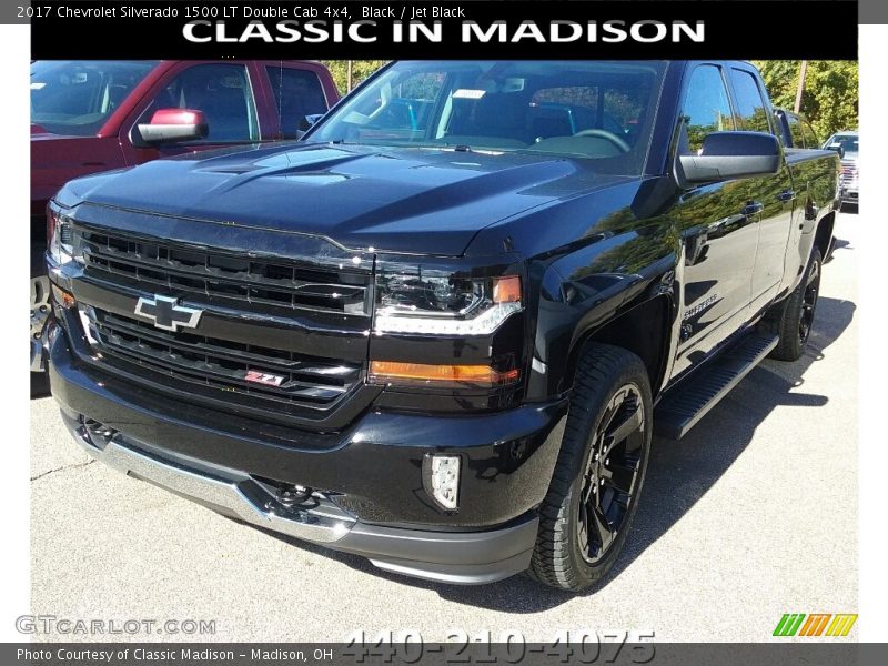 Black / Jet Black 2017 Chevrolet Silverado 1500 LT Double Cab 4x4