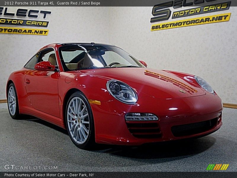 Guards Red / Sand Beige 2012 Porsche 911 Targa 4S