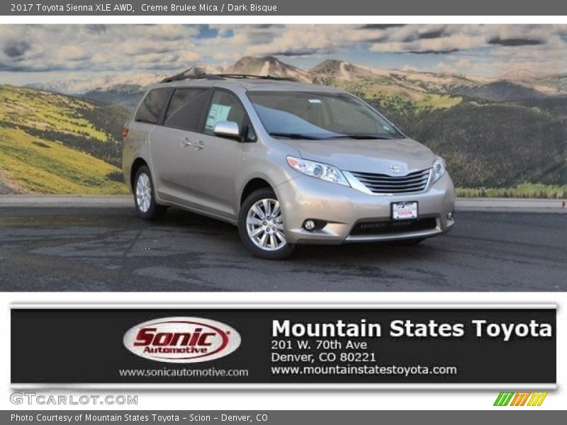 Creme Brulee Mica / Dark Bisque 2017 Toyota Sienna XLE AWD