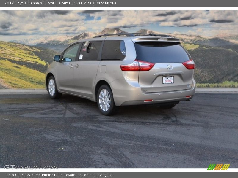 Creme Brulee Mica / Dark Bisque 2017 Toyota Sienna XLE AWD