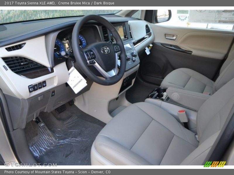 Creme Brulee Mica / Dark Bisque 2017 Toyota Sienna XLE AWD