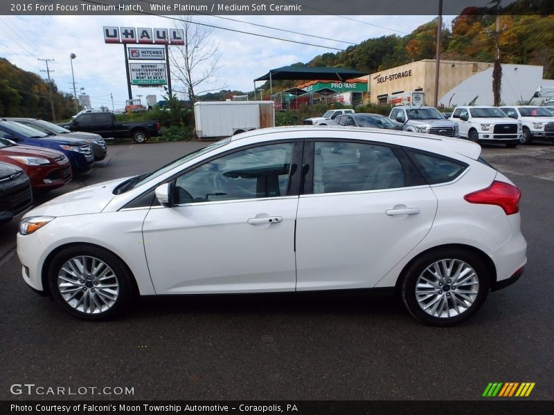 White Platinum / Medium Soft Ceramic 2016 Ford Focus Titanium Hatch