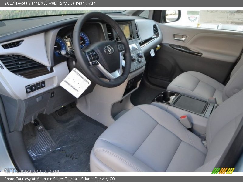 Sky Blue Pearl / Ash 2017 Toyota Sienna XLE AWD