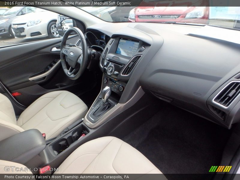 White Platinum / Medium Soft Ceramic 2016 Ford Focus Titanium Hatch
