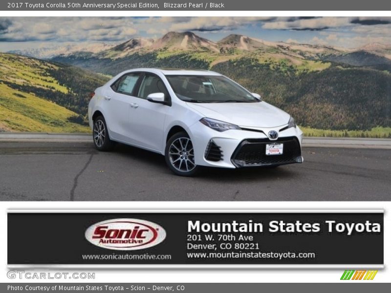 Blizzard Pearl / Black 2017 Toyota Corolla 50th Anniversary Special Edition
