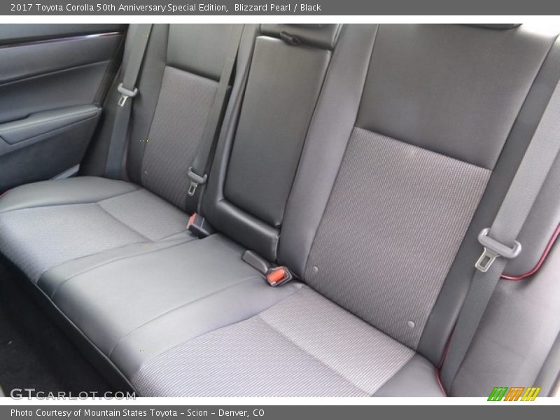 Rear Seat of 2017 Corolla 50th Anniversary Special Edition