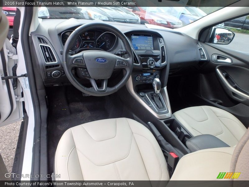 White Platinum / Medium Soft Ceramic 2016 Ford Focus Titanium Hatch