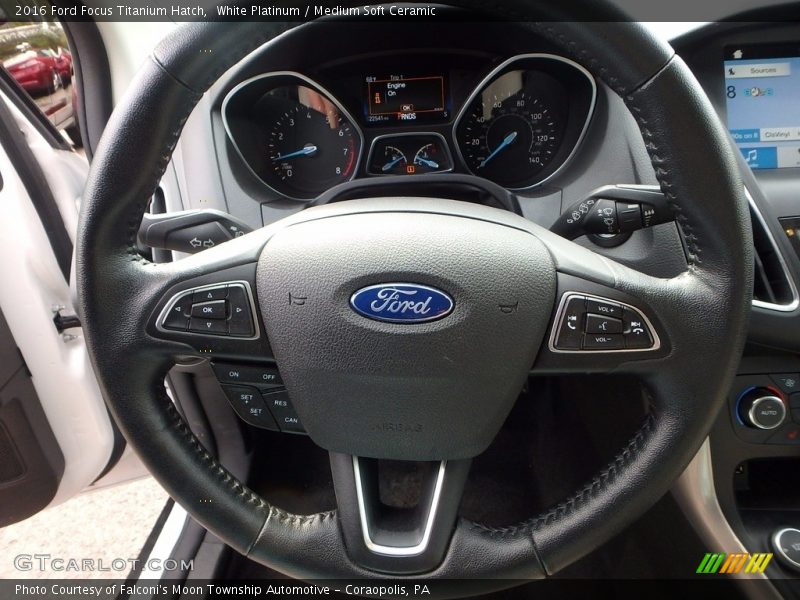 White Platinum / Medium Soft Ceramic 2016 Ford Focus Titanium Hatch