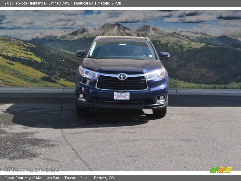 Nautical Blue Metallic / Ash 2016 Toyota Highlander Limited AWD